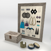 Earrings and bracelets - decorative set