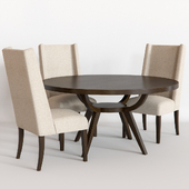 West Elm Arc Base Pedestal Table & Willoughby Dining Chair