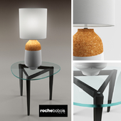 Roche Bobois Echoes end table &amp; Calabre lamp