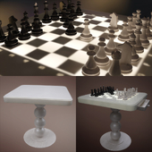Столик  универсальный, игральный шахматный с подсветкой.