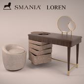 Dressing table and poof SMANIA Loren