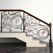 Wrought fence stairs
