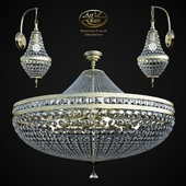 Crystal chandelier with lamps Art Glass