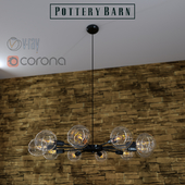 Mid century orb chandelier by Pottery Barn