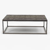 restoration hardware metall parquet coffee table