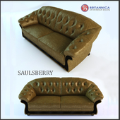 Английский кожаный диван Saulsberry