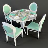 A set of furniture table with chairs + serverovka