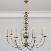 Chart House E.F. Chapman Gramercy Large Chandelier in Gilded Iron by Visual Comfort CHC1474GI-NP