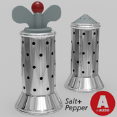 Alessi Salt castor + Pepper mill