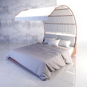 футуристическая кровать с навесом