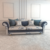 Sofa with velvet