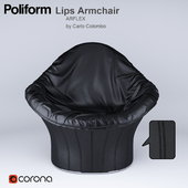 Lips Armchair by Carlo Colombo