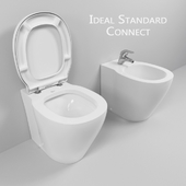 Напольный унитаз и биде Ideal Standard Connect, смеситель для биде Ideal Standard Ceraplan