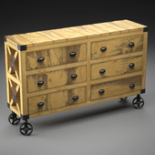 MANUFACTURE buffet-dresser on wheels in the industrial style