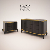 Chest of drawers and bedside cabinet Bruno Zampa