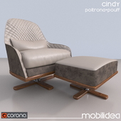 Кресло и пуф Cindy от Mobilidea