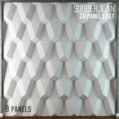 3D panel 9 pcs. / 3D panels Set 9 Subberjean