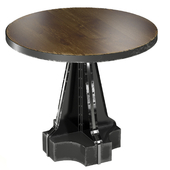 French Column round dining table in the industrial style