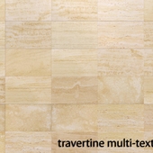 Multi-texture travertine