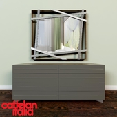 Mirror Cattelan Rebus (122x122x10) + kamod DYNO (150x52x70)