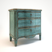Hooker Three Drawer Turquoise Chest