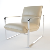 Divani Casa Dunn Modern White Leather Lounge Chair
