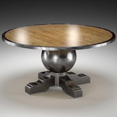 Enzo Pine Loft Industrial Metal Dining Table