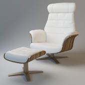 Divani Casa Charles Modern White Leather Reclining Chair