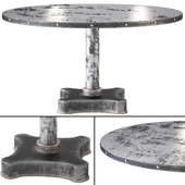 Victor solid industrial metals and iron dining table