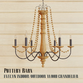Люстра Pottery Barn  Evelyn Indoor/Outdoor Wood Chandelier