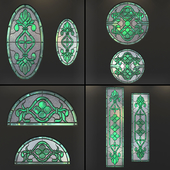 Stained-glass windows, a set of