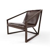 Taranto Modern Brown Leather Lounge Chair