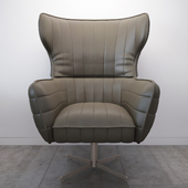 Divani Casa Kylie Modern Grey Eco-Leather Accent Chair