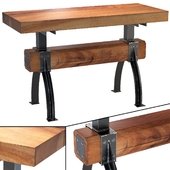 Butcher Block Post and Beam Island Table