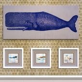 Whales Framed set