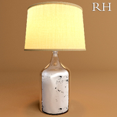 19TH C. VINTAGE MERCURY GLASS SHORT TABLE LAMP