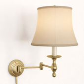 Visual Comfort E.F. Chapman Classic 1 Light Swing-Arm Wall Light in Hand-Rubbed Antique Brass SL2800HAB-S