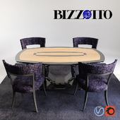 Table Bizzotto Pandora Art. C121 and chair Art. 698.