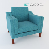 Kardiel Monroe Modern Armchair  Dutch Blue Twill