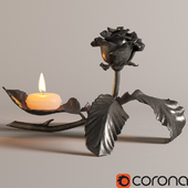 Forged candleholder