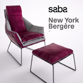 New York Bergere by Saba Italia - Armchair and Pouf