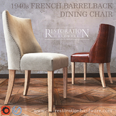 1940s French Barrelback dining chair