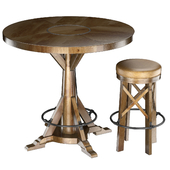 HUNTINGDON COLLECTION table and bar stool