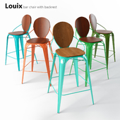 Louix барный стул со спинкой_Louix bar chair with backrest