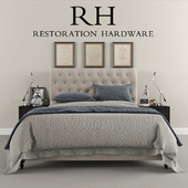 Restoration Hardware Sleigh Chesterfield Fabric bed