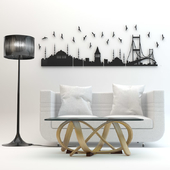 city ​​view wall decor -Loop-D-Loop-Coffee-Table