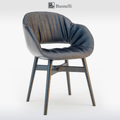 Busnelli chair charme with wooden base