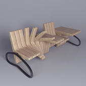 Трансформируемая скамейка-стол
