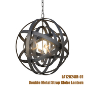 Double Metal Strap Globe Lantern