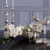 Decorative set. Orchid